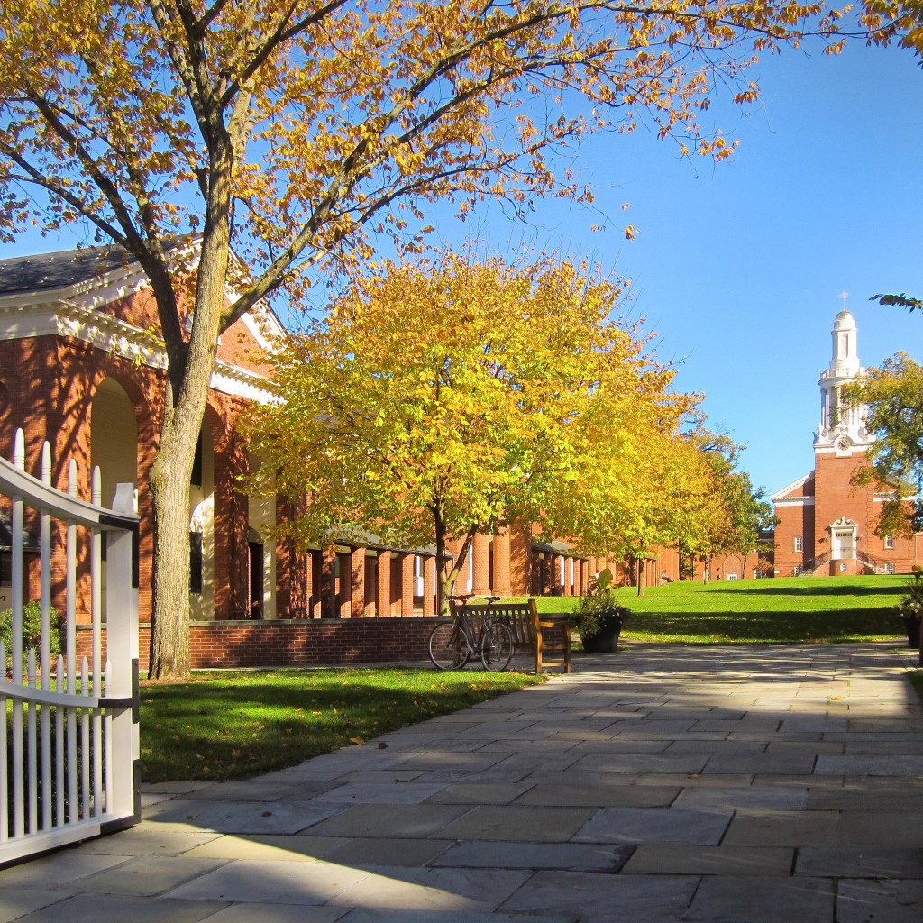 The beautiful Sterling Divinity Quadrangle in autumn. Source: http://www.facebook.com/yaledivinityschool